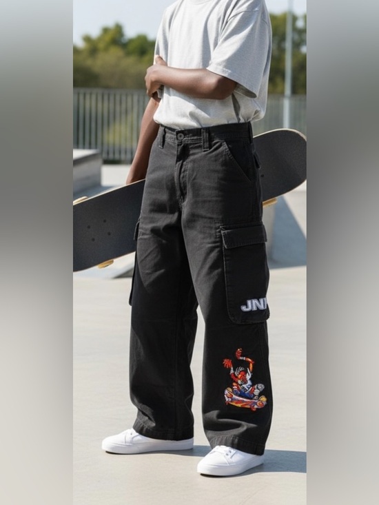 JNCO Other - Vintage Y2K JNCO Black Baggy Pants Army Twill Skater Grunge Punk